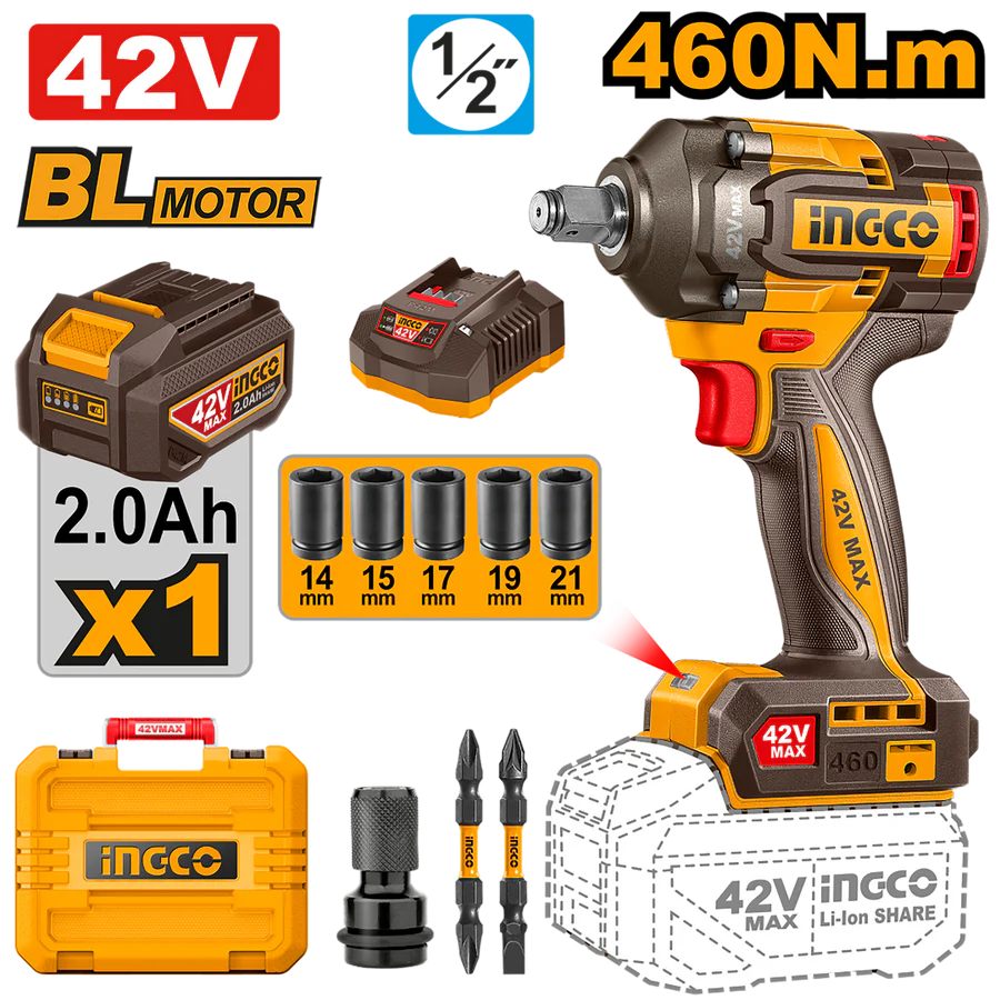 Brushless Motor Lithium-Ion Cordless Impact Wrench