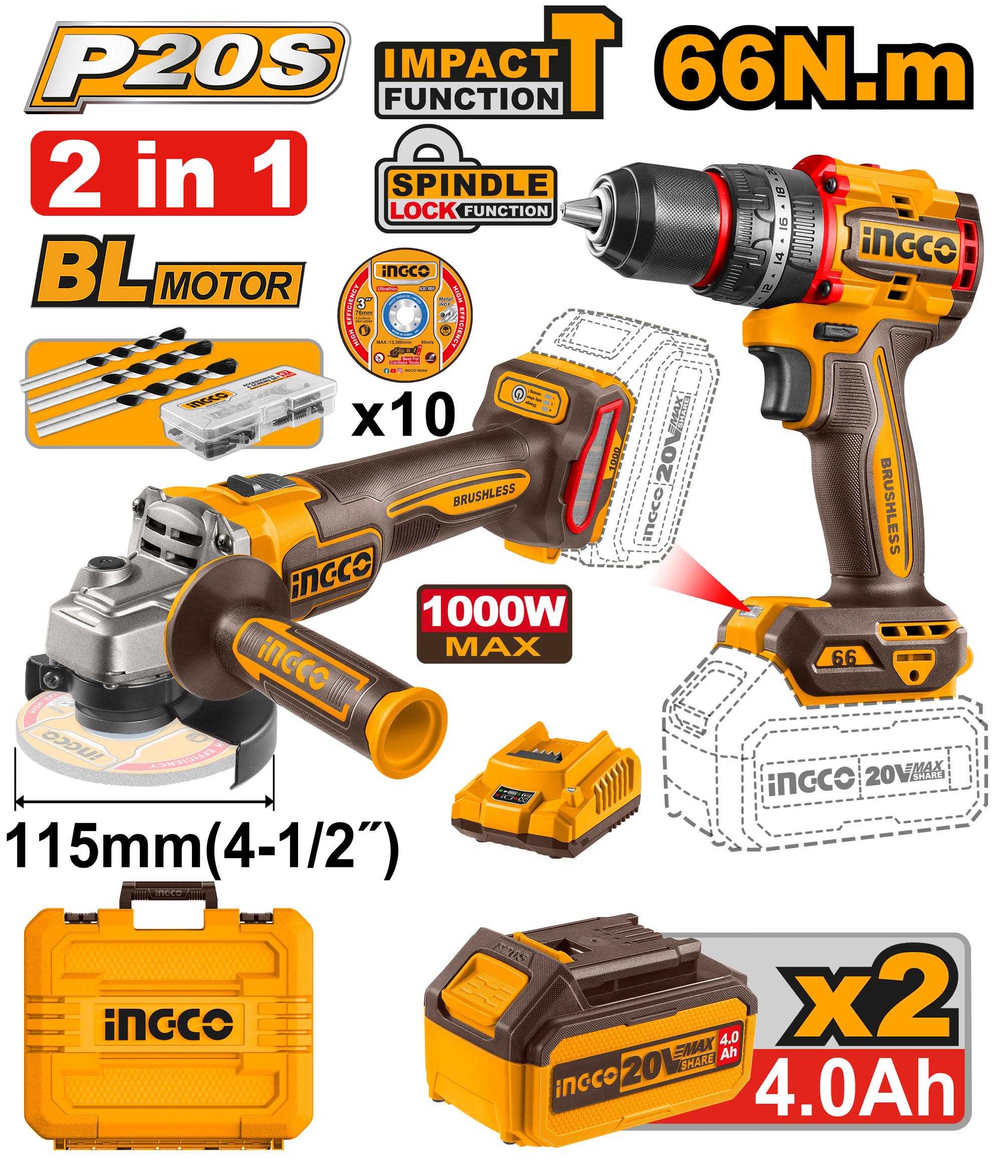 Cordless 2 Pcs Combo Kit