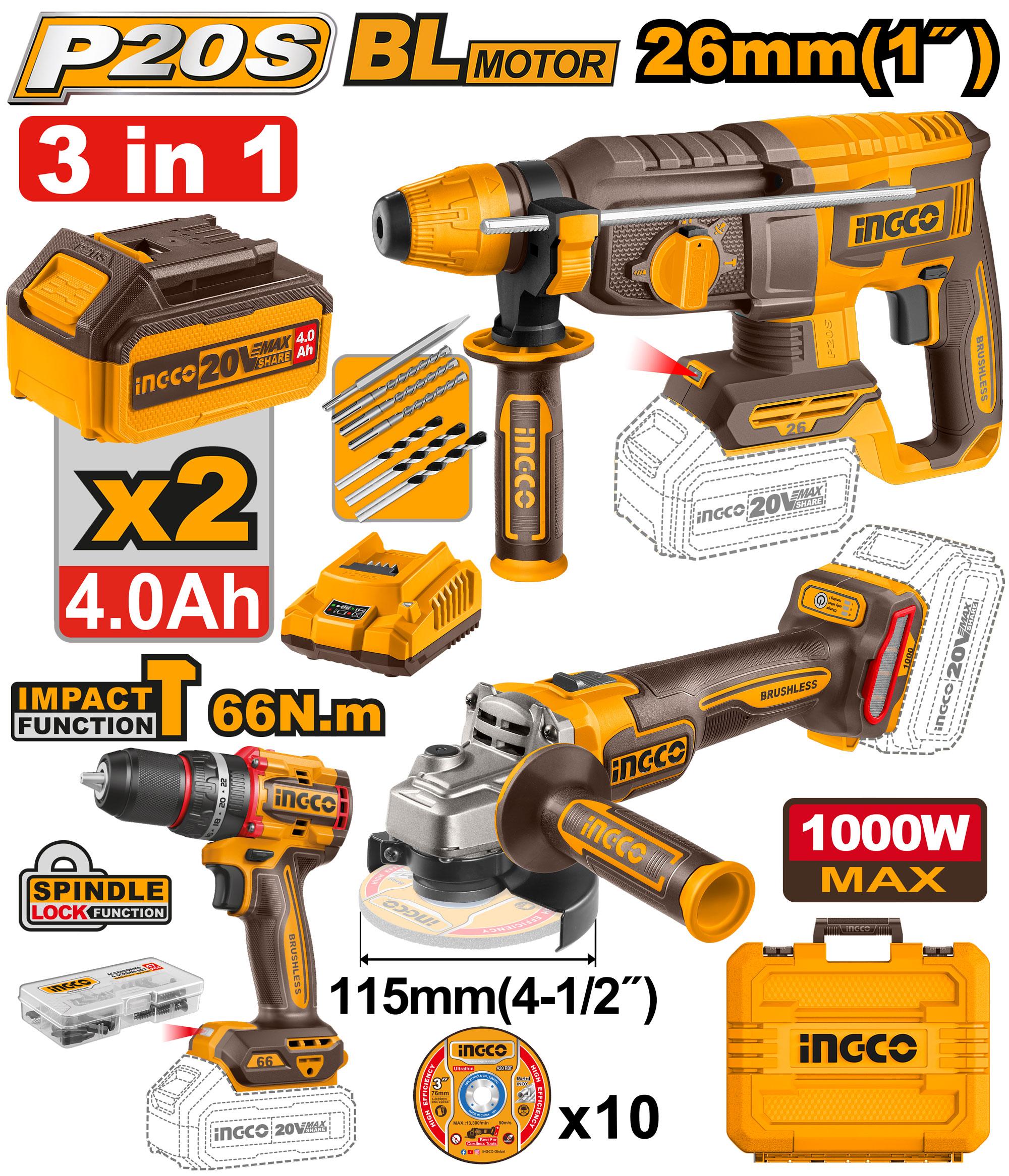 Cordless 3 pcs combo kit