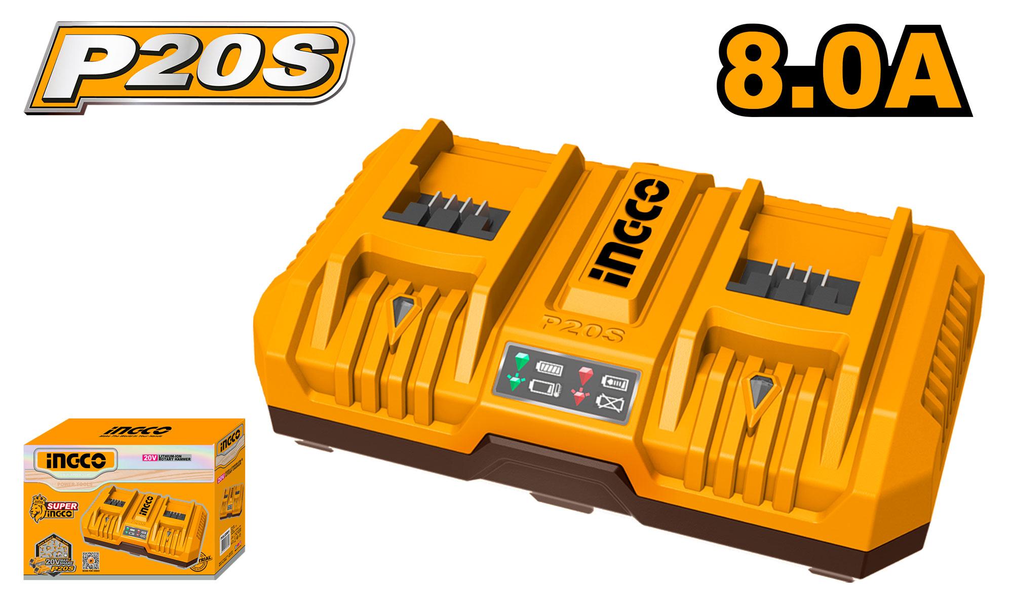 P20S 2 Port Lithium-Ion Battery Charger
