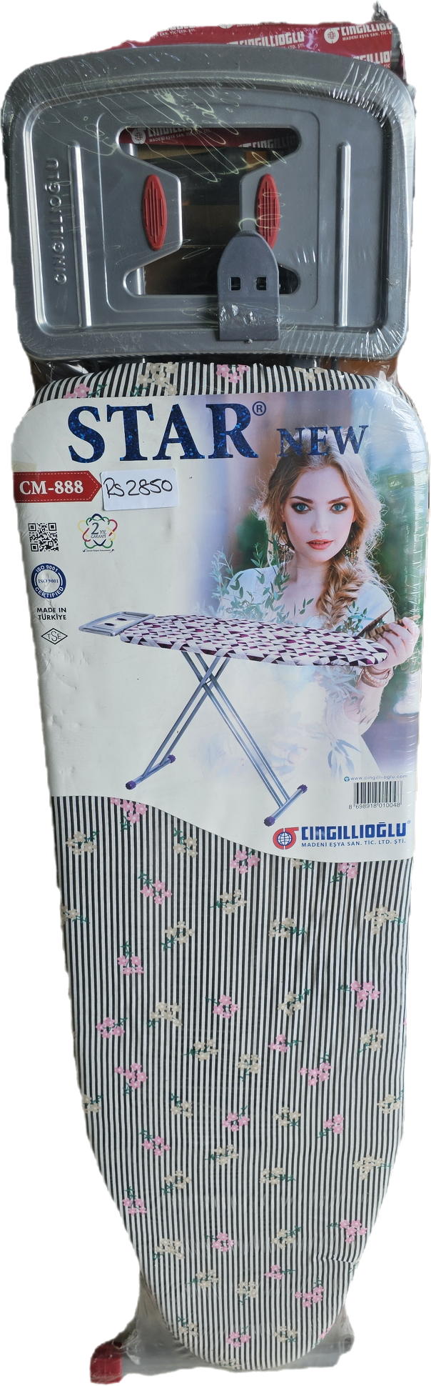 Ironing table with power cable